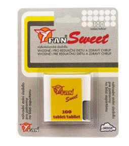 Fansweet 100 tablet v d�vkova�i na kart�nku